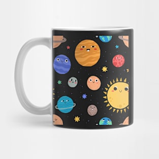 Cute Planets in the Solar System Mug